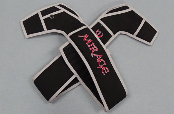 Black/Silver Replacement Leg Pads Mirage logo